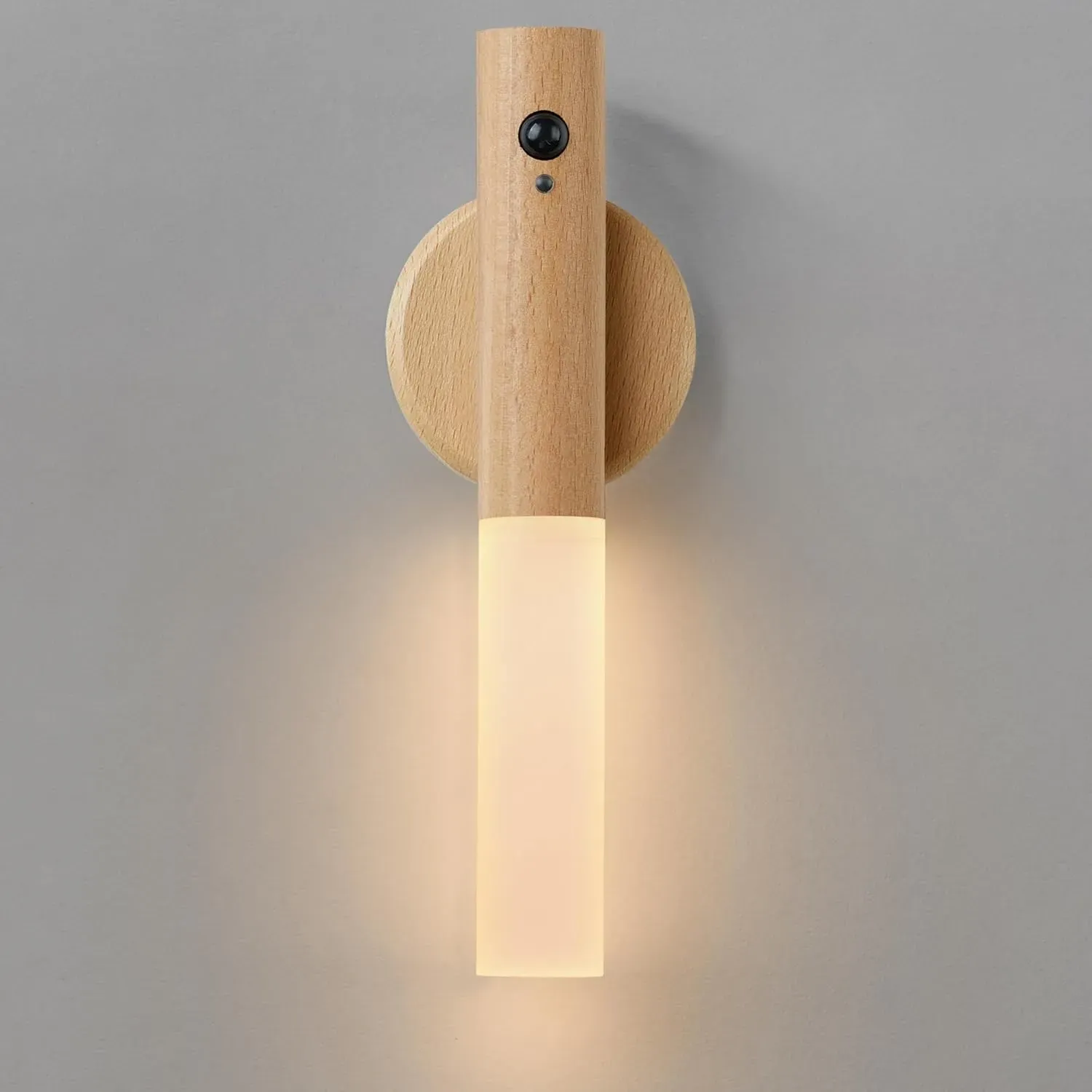 ✨ Rechargeable Wooden Motion Sensor Night Light